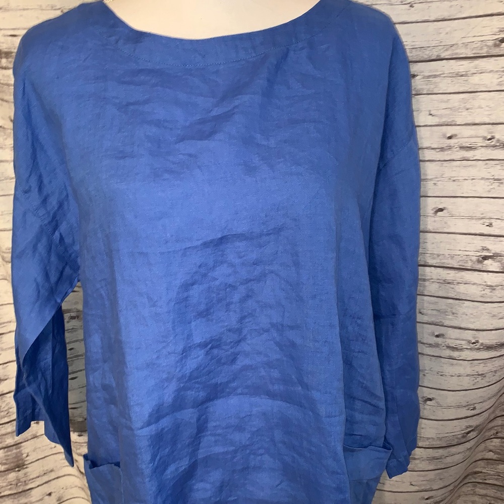 Eileen Fisher Double Pocketed Shirt SZ X-Small
